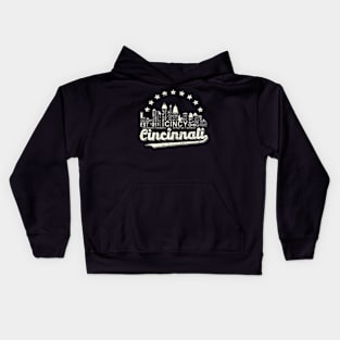 Cincinnati Baseball Team All in One, Cincinnati Skyline Kids Hoodie